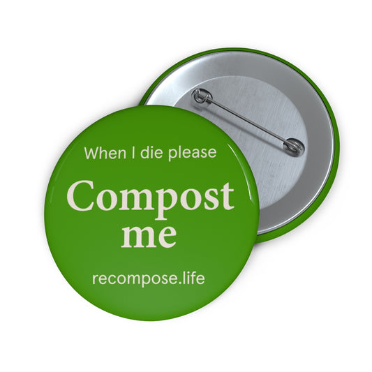 Compost Me Button - Kelly Green